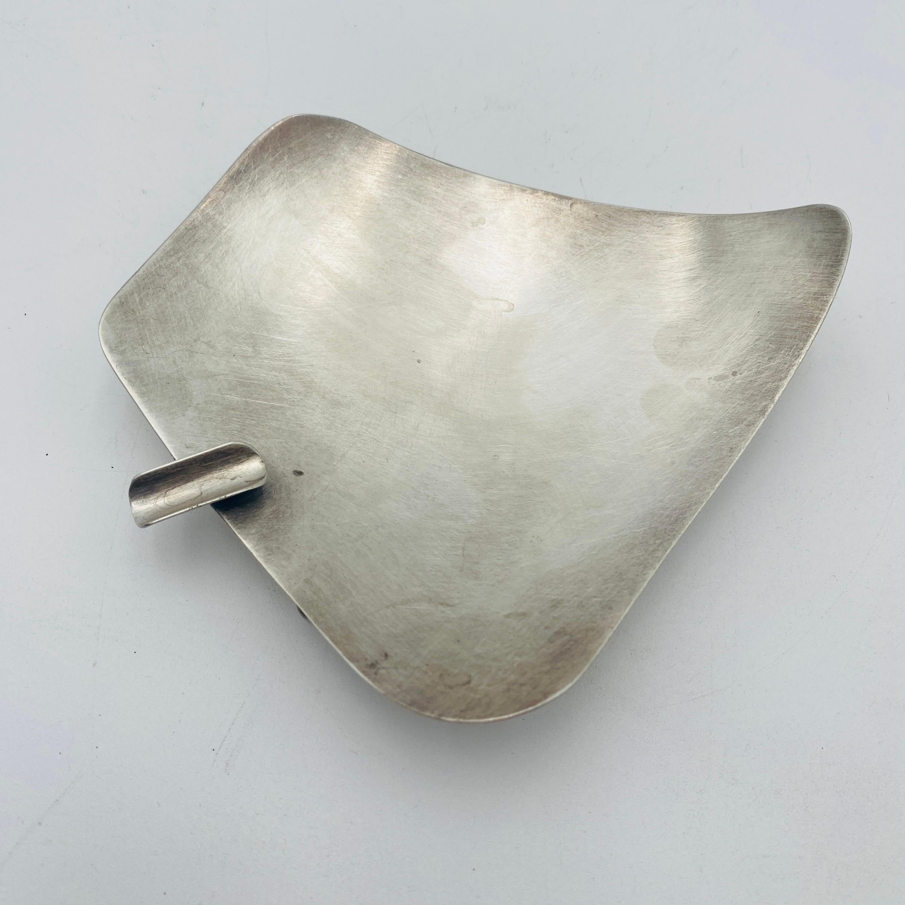 Sterling Silber Modernist Aschenbecher Handcrafted im Angebot 5
