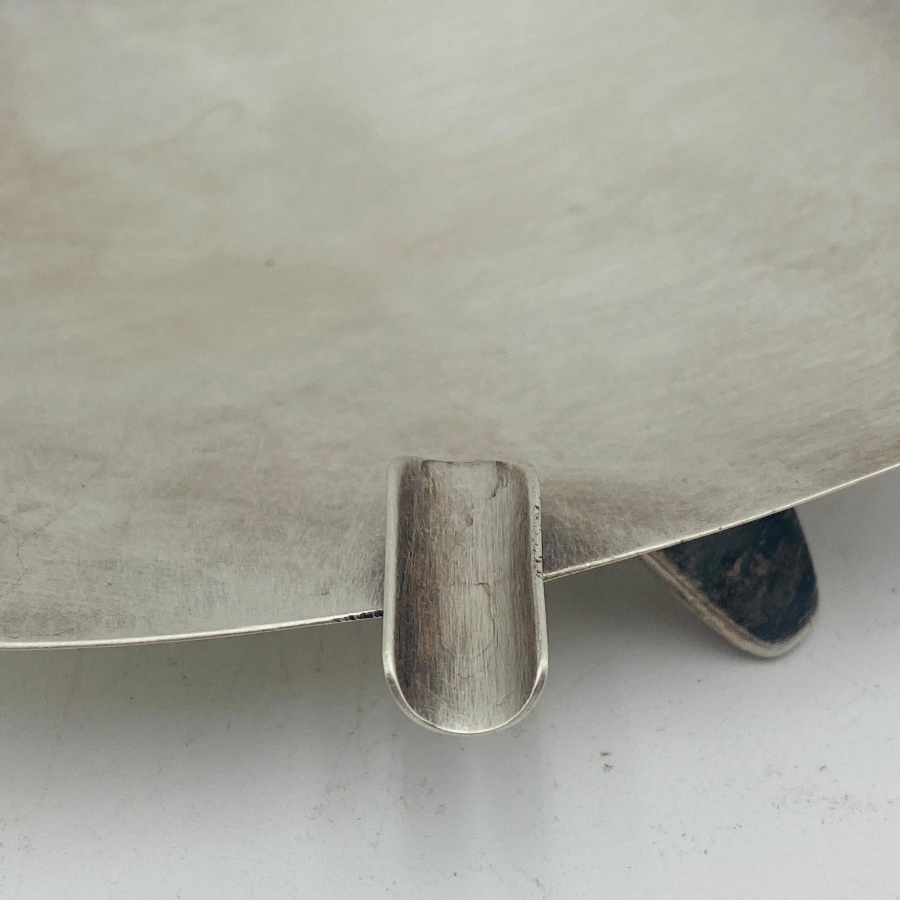 Sterling Silber Modernist Aschenbecher Handcrafted (Postmoderne) im Angebot