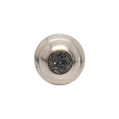 Sterling Silver Modernist Gold Plated Accent Druzy Ring