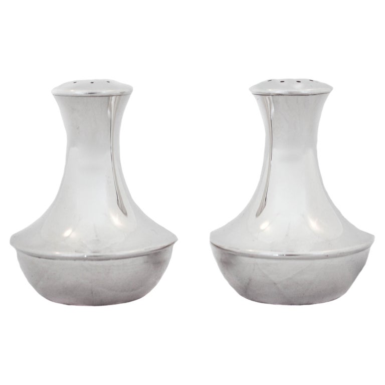 Sterling Silver Modernist Salt Shakers For Sale at 1stDibs