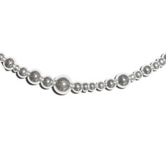 Sterling Silver Modernist Sphere Collar Necklace