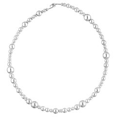Sterling Silver Modernist Sphere Collar Necklace
