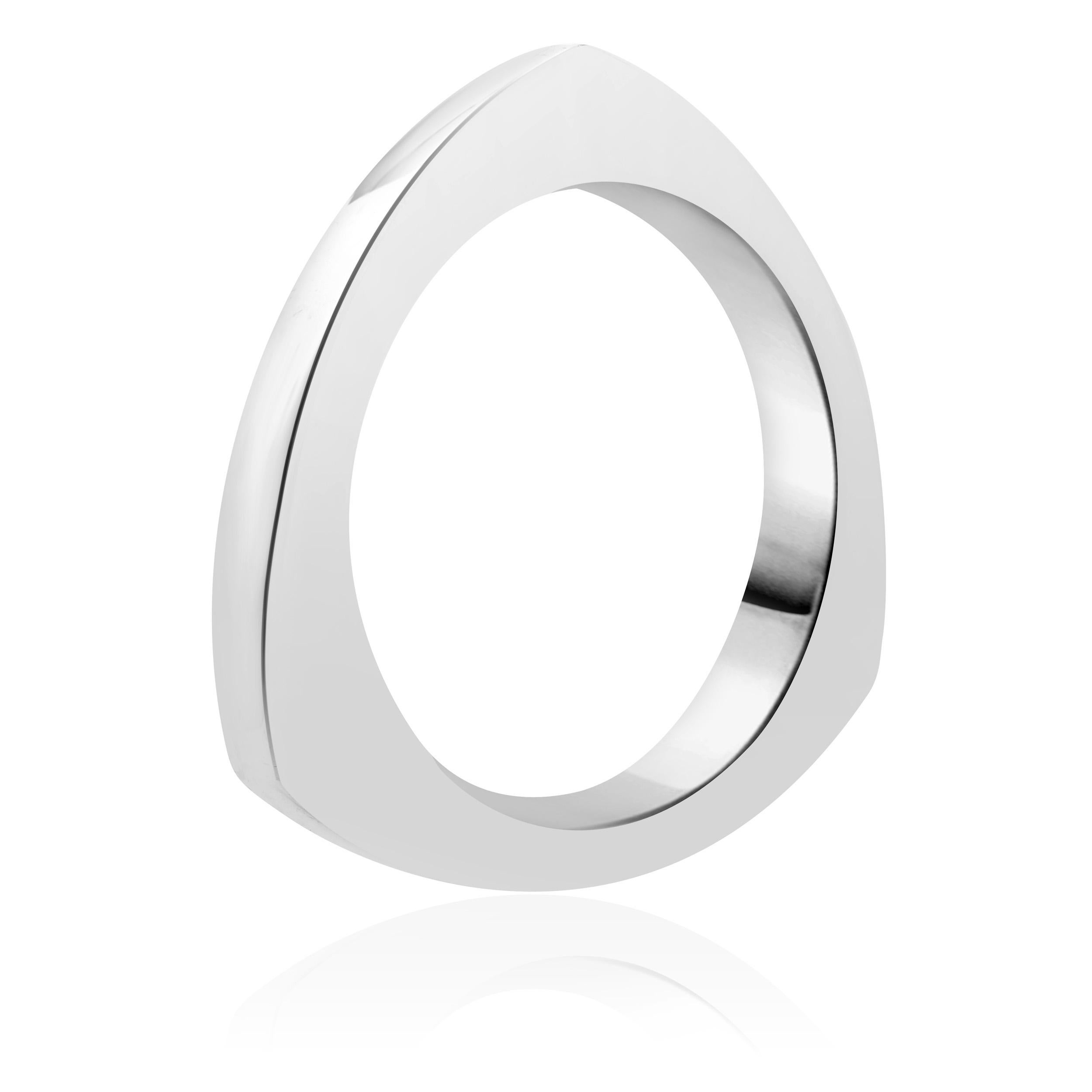 Donna Bracciale triangolare modernista in argento sterling in vendita