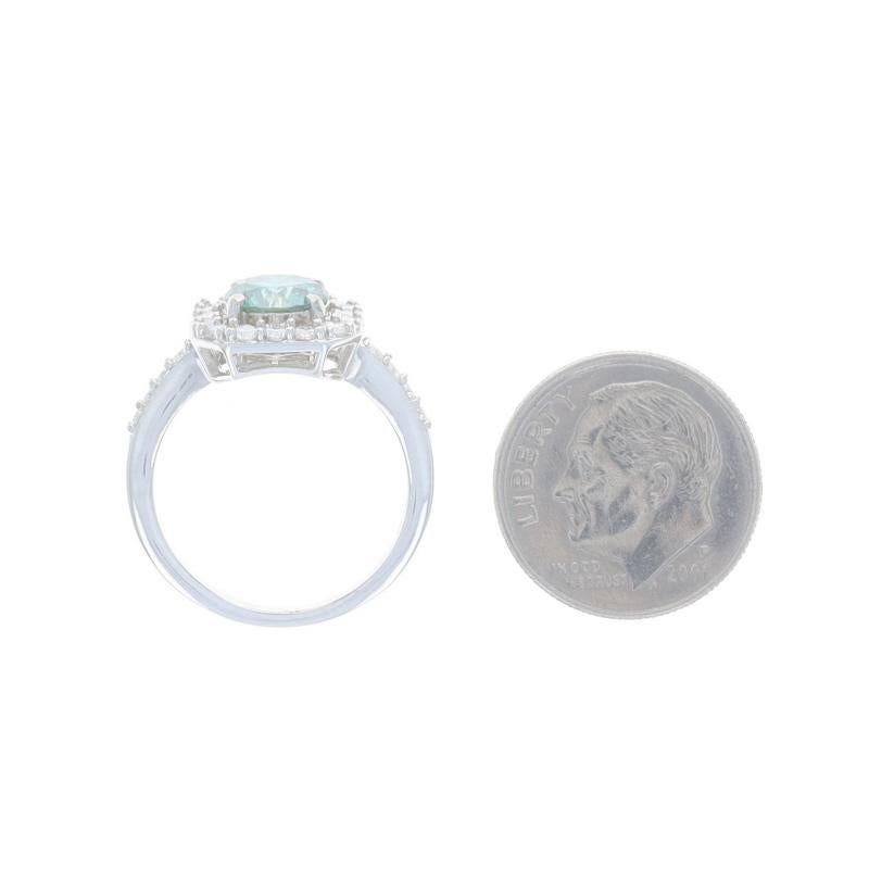 Sterling Silver Moissanite Halo Ring - 925 Round Brilliant For Sale 3