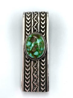 Sterling Silver Money Clip with Sonoran Gold Turquoise by Sunshine Reeves