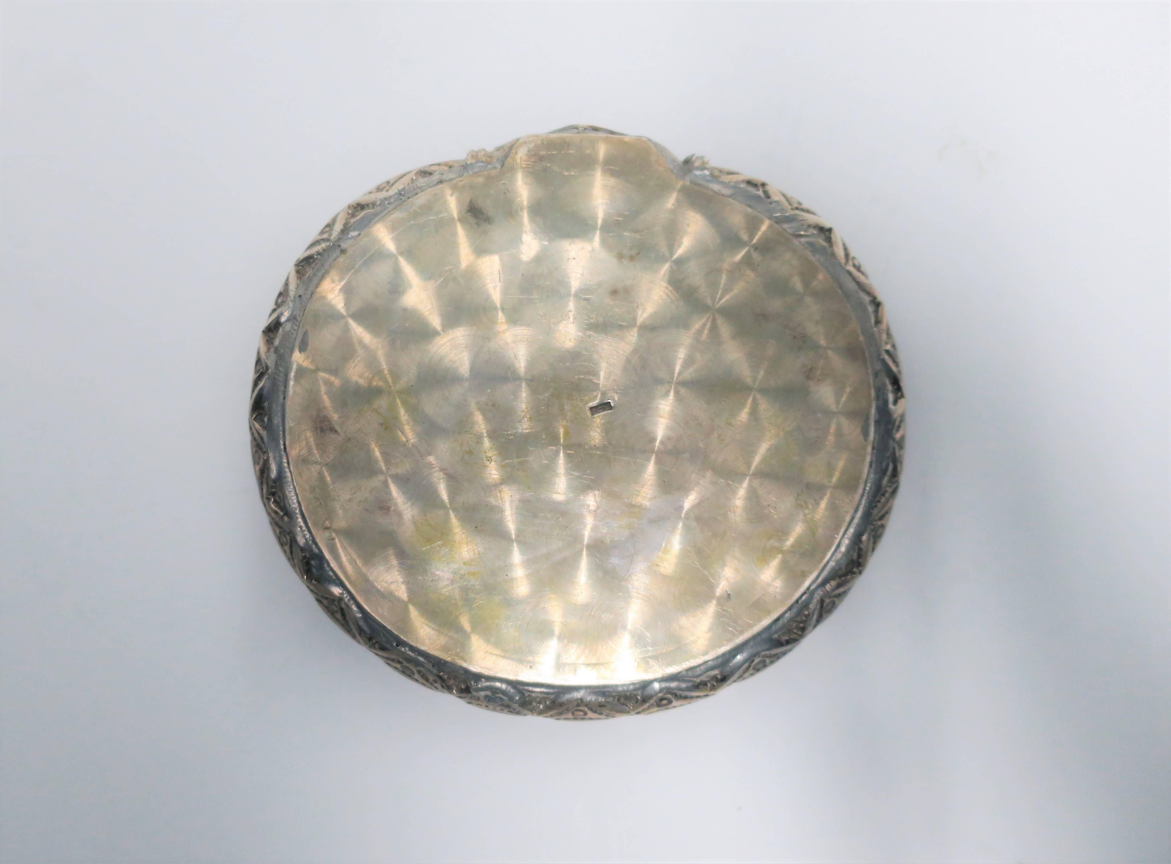 Sterling Silver Moroccan Tray Trinket or Jewelry Dish In Good Condition In New York, NY