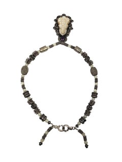 Sterling Silver Mother of Pearl Buddha Pendant Necklace #21331