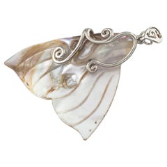 Sterling Silver Mother-of-Pearl Fish Tail Pendant