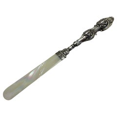 Antique Sterling Silver & Mother-of-pearl Paper Knife Birmingham 1907