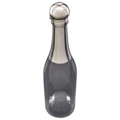 Sterling Silver Mounted Champagne Bottle Decanter, Hallmarked 1893