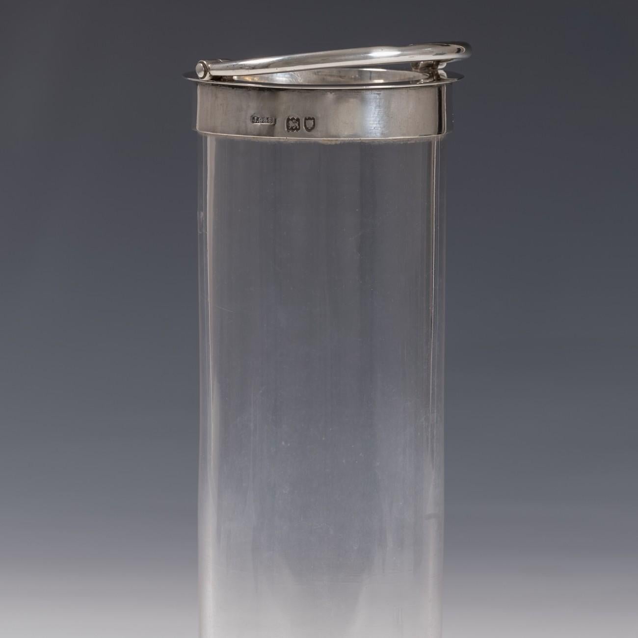 Sterling Silver Mounted Cut Glass Lemonade Jug, Hallmarked 1904 10