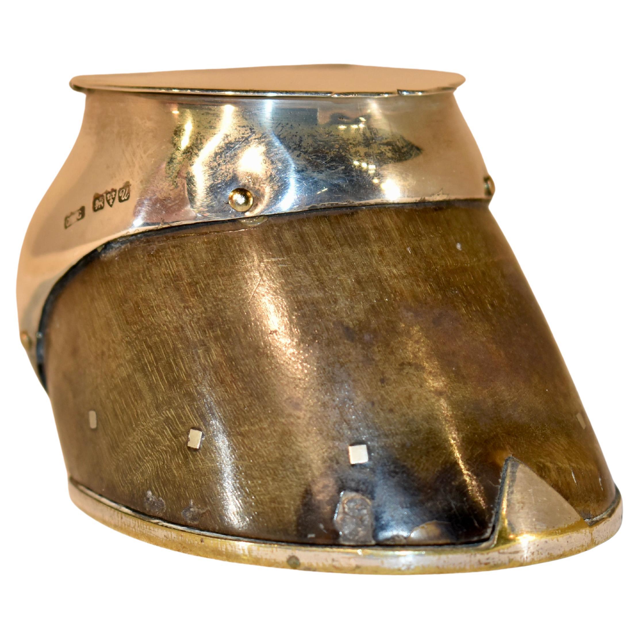 Sterling Silver Mounted Inkwell, Circa 1920 en vente