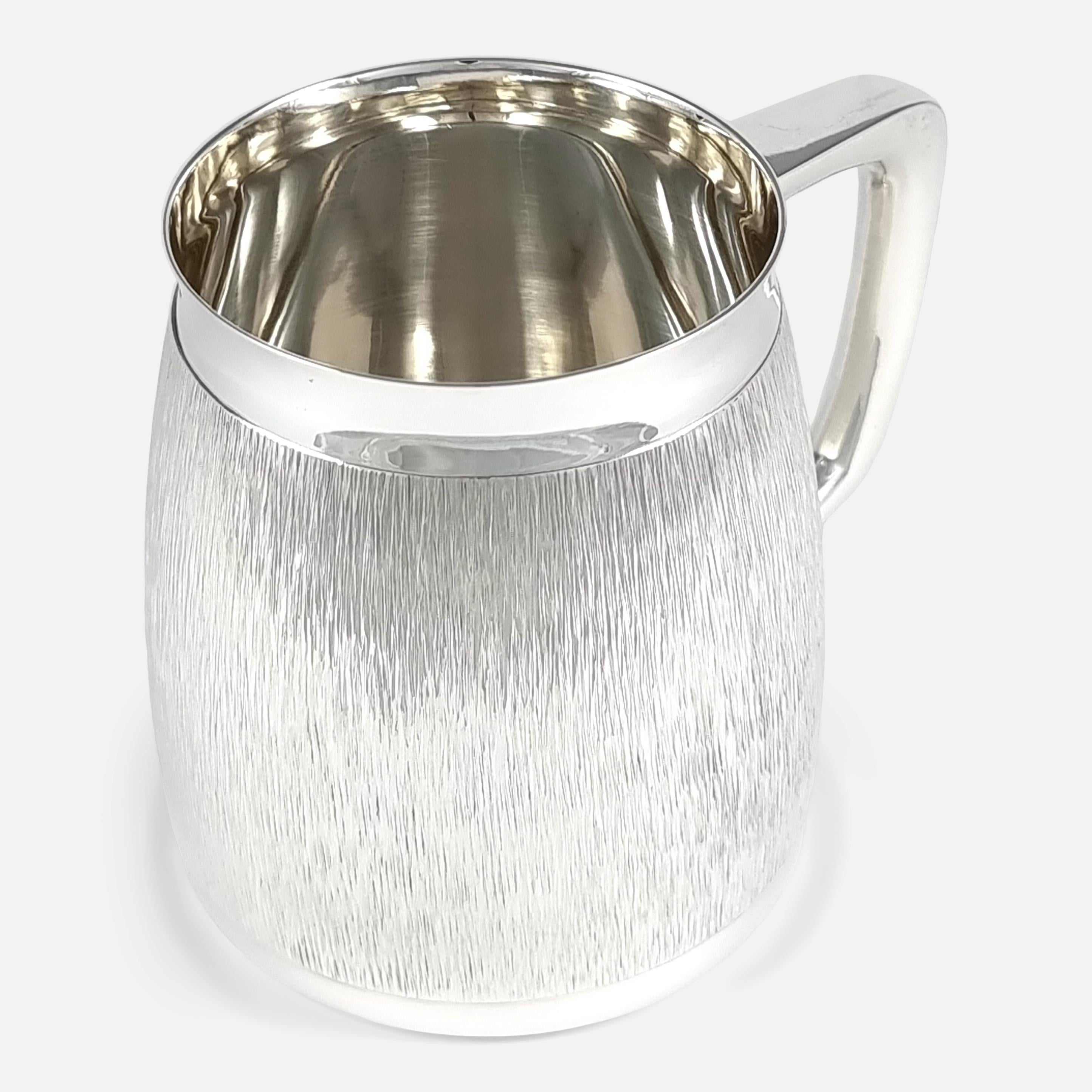 Sterling Silver Mug, C. J. Vander, London, 1976 In Good Condition For Sale In Glasgow, GB