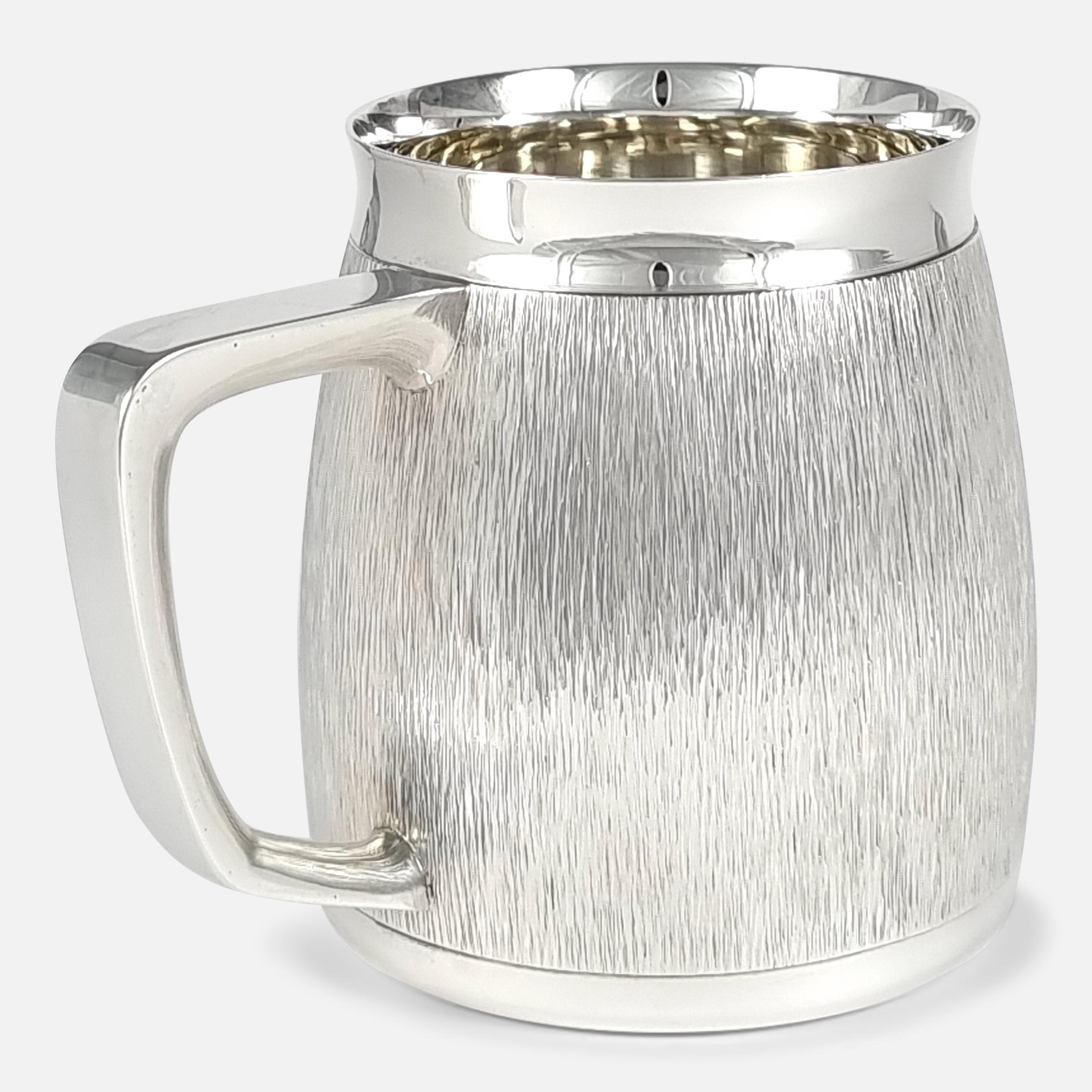 Sterling Silver Mug, C. J. Vander, London, 1976 For Sale 1