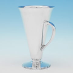 Art Deco Mint Julep Cups - Asprey 1936 - Set of 6 Sterling Silver Cups