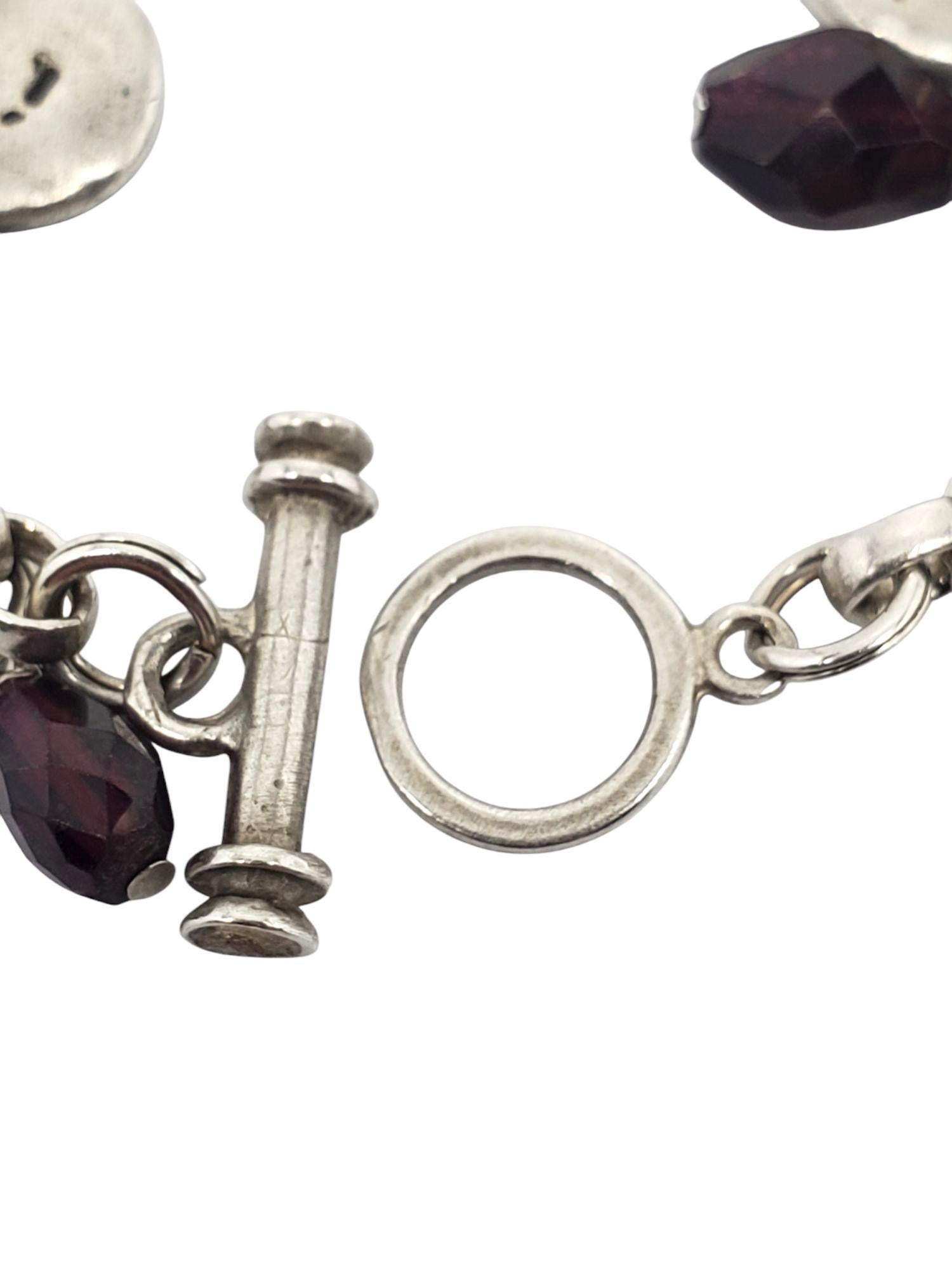 Bracciale con charme in argento 925 con pietre multicolore #21329 in vendita 2