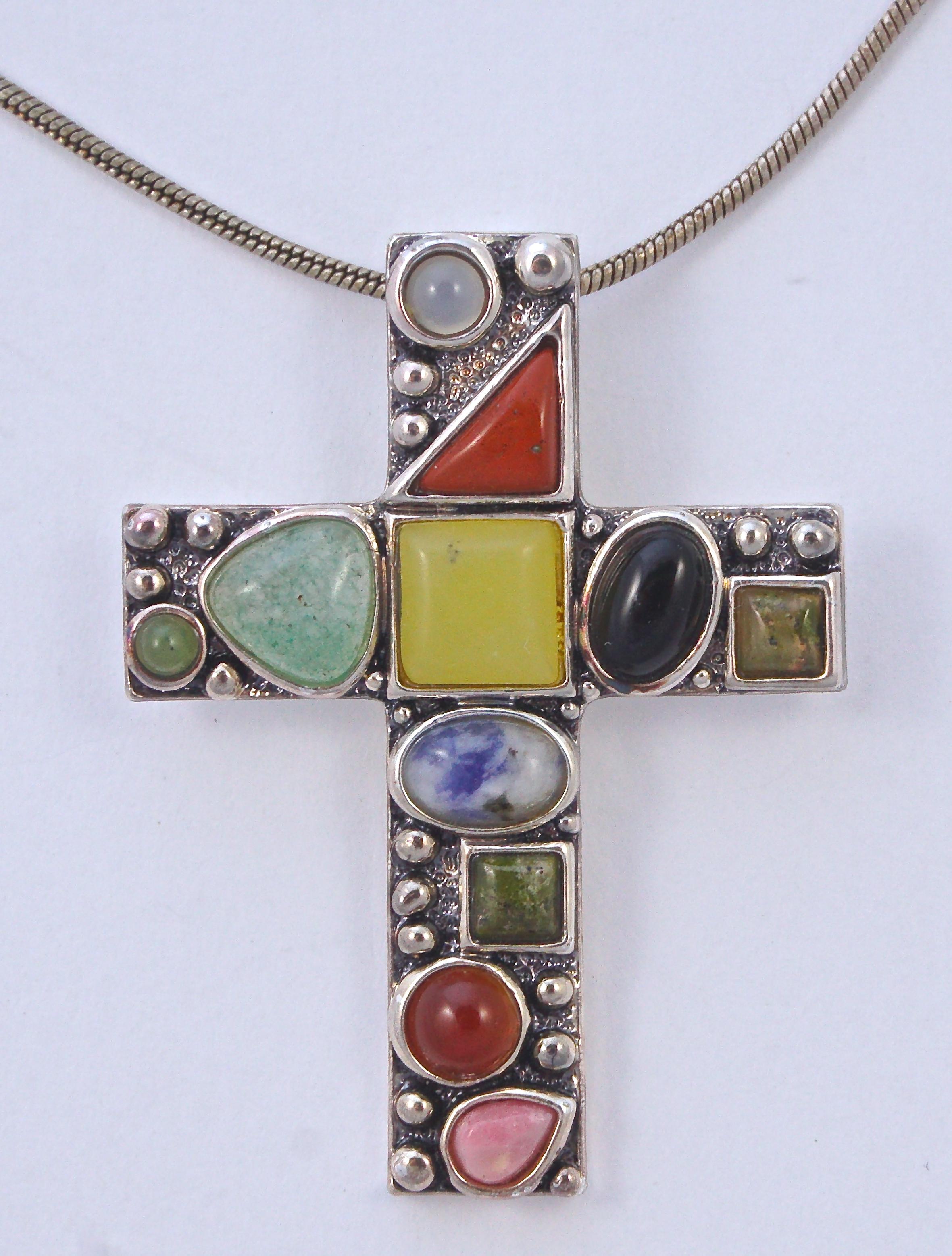 Sterling Silver Multi Coloured Gemstone 