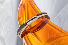 Sterling Silver, Multi Strand, Leather Bracelet - Medium