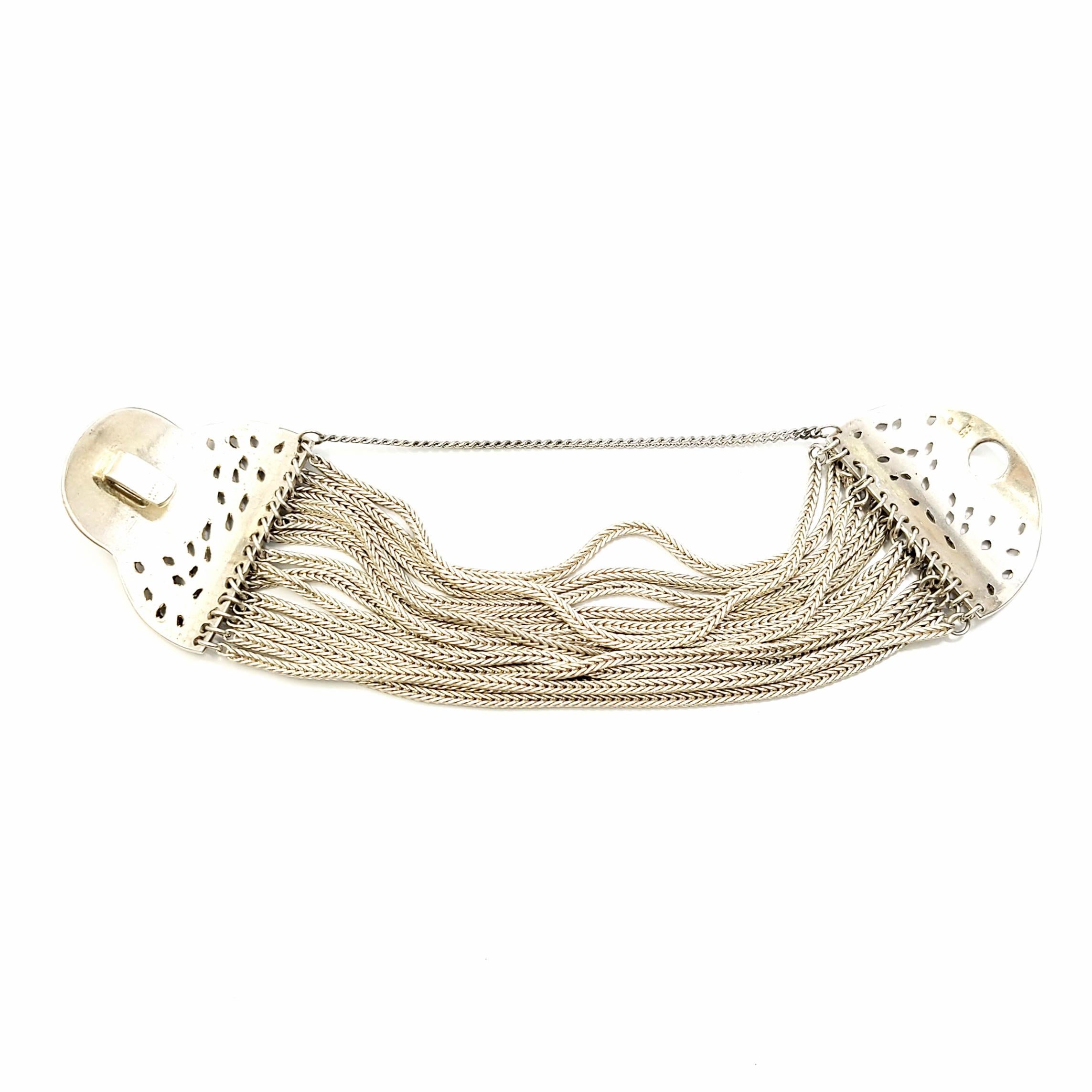 sterling silver multi strand bracelet