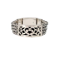 Sterling Silver Multi-Strand Woven/Wheat Bracelet Box Clasp