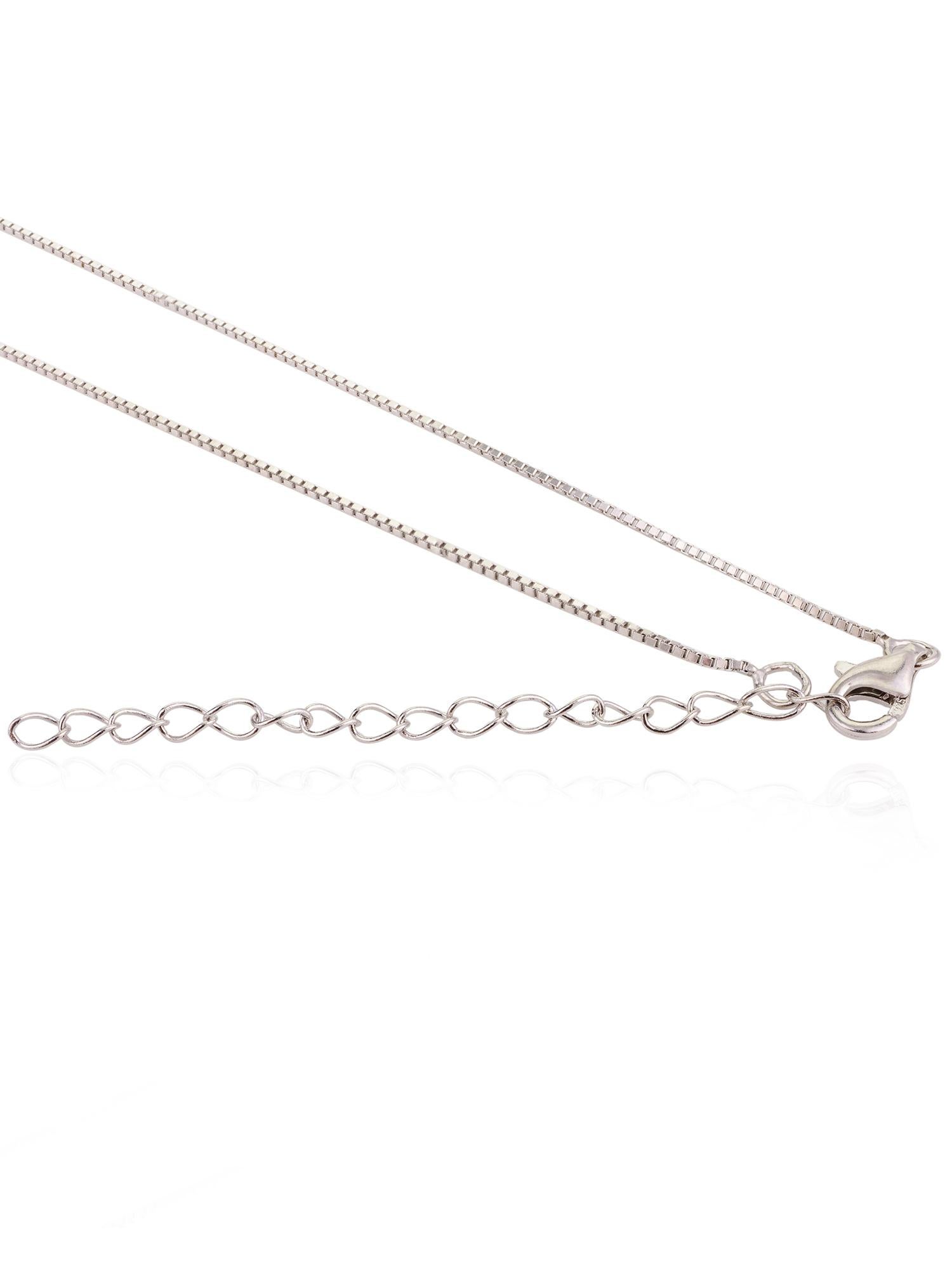 Mixed Cut Sterling Silver Multicolor Flower Pendant Chain Necklace Birthday Gift for Mom For Sale