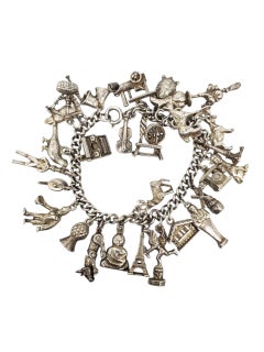 Bracciale con charms multipli in argento 925 #22674