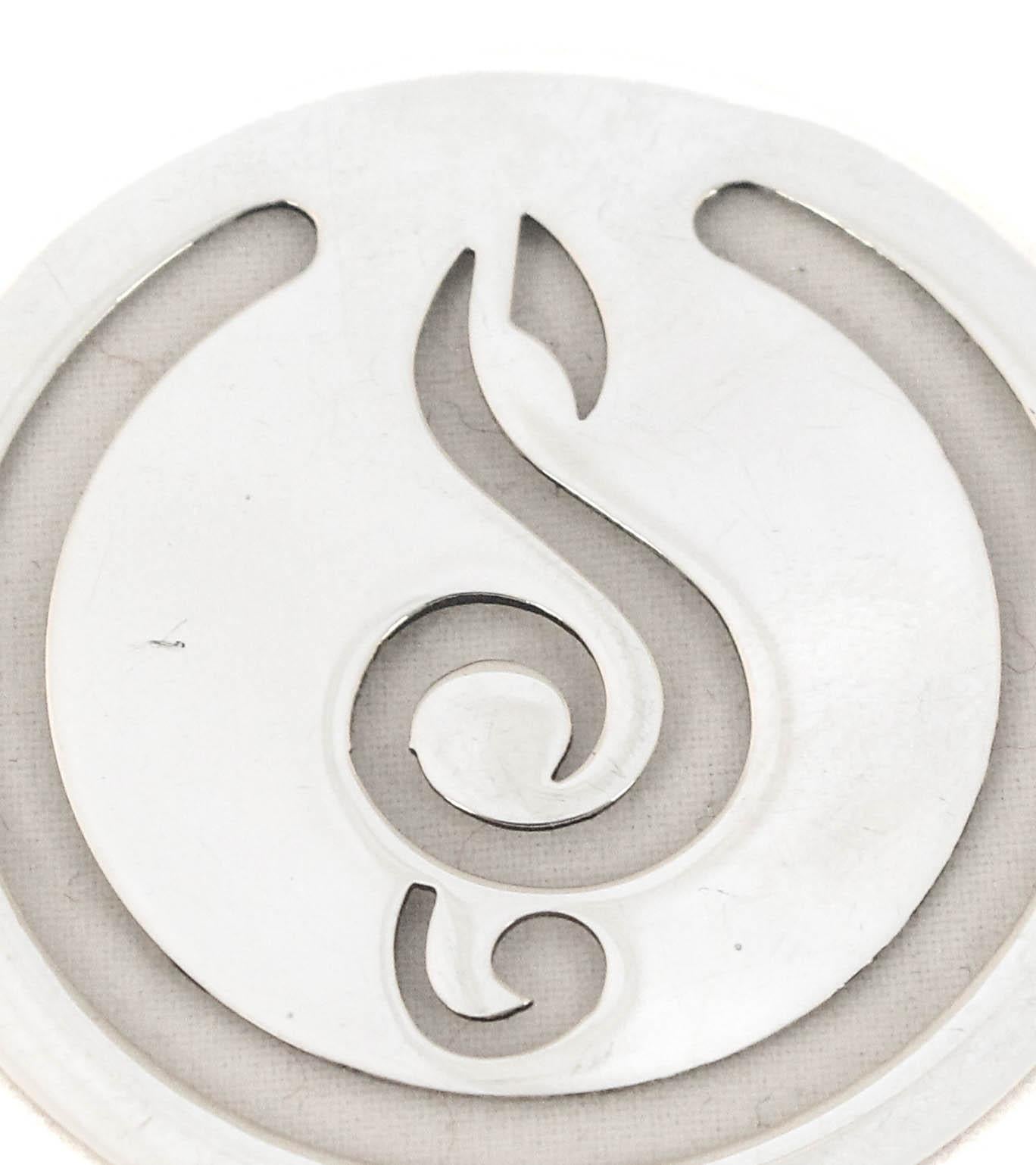 Inglese Segnalibro con note musicali in argento sterling in vendita