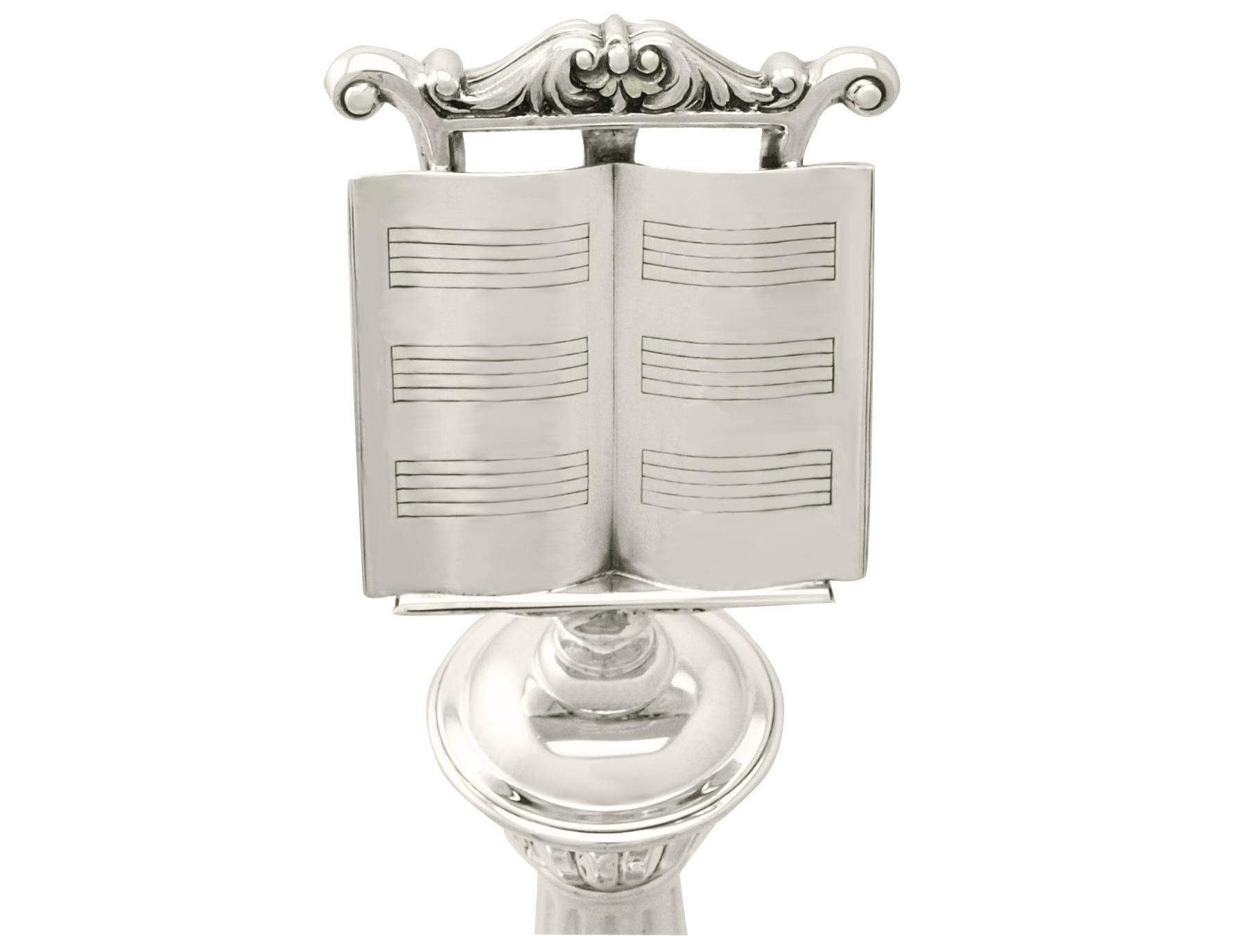 Other Sterling Silver Music Stand Trophy, Vintage George VI