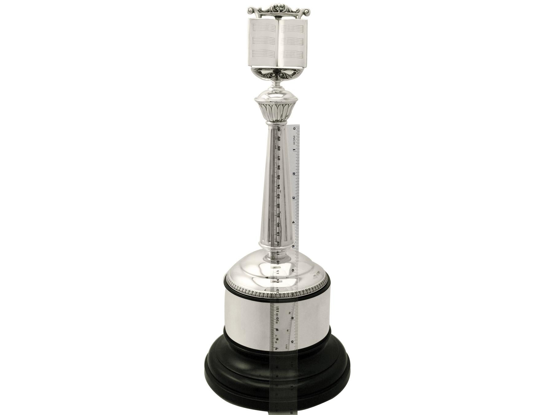 Sterling Silver Music Stand Trophy, Vintage George VI 2