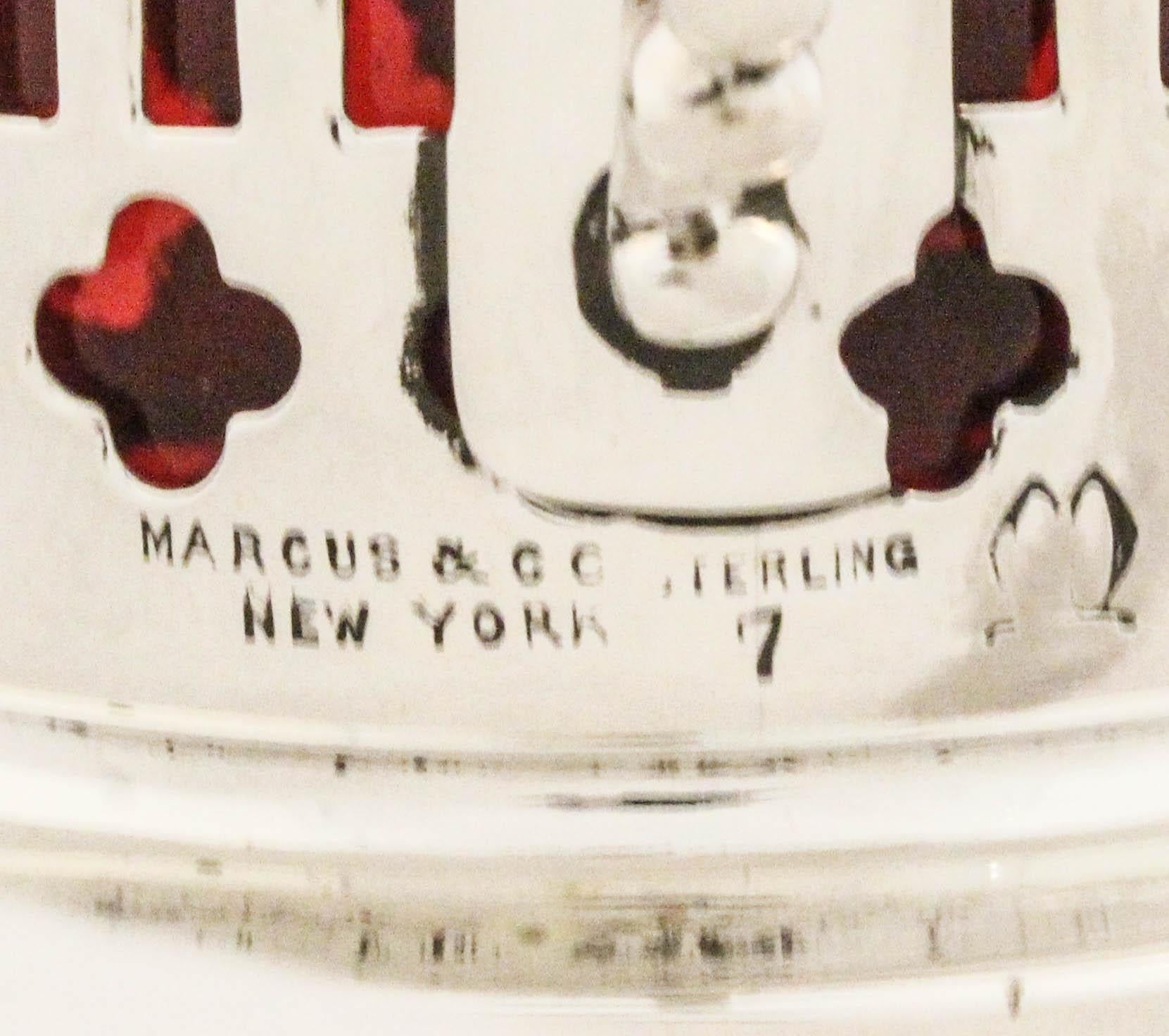 Sterling Silver Mustard Jar w/ Spoon en vente 2