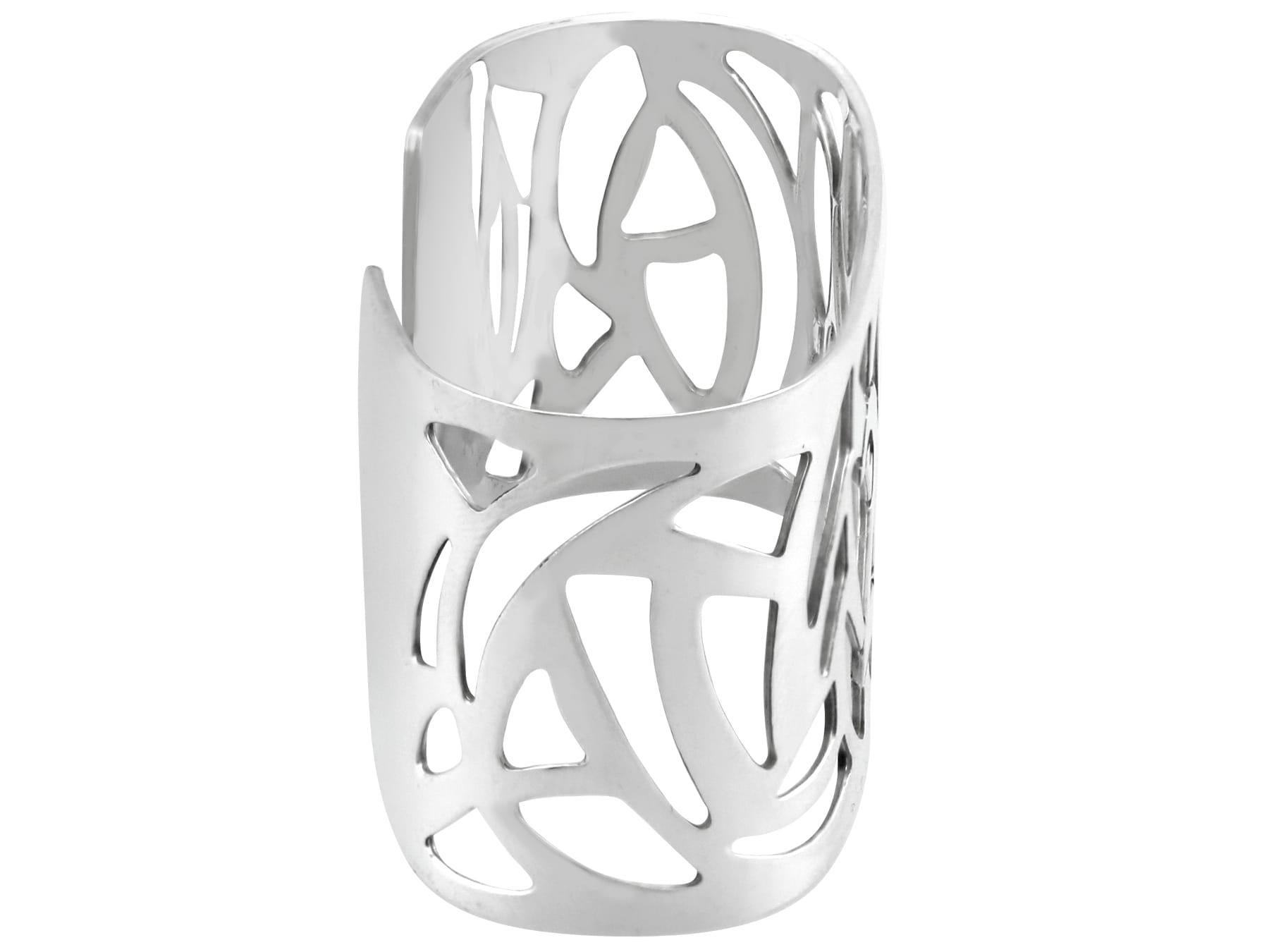 Sterling Silver Napkin Rings Contemporary (2000) For Sale 4