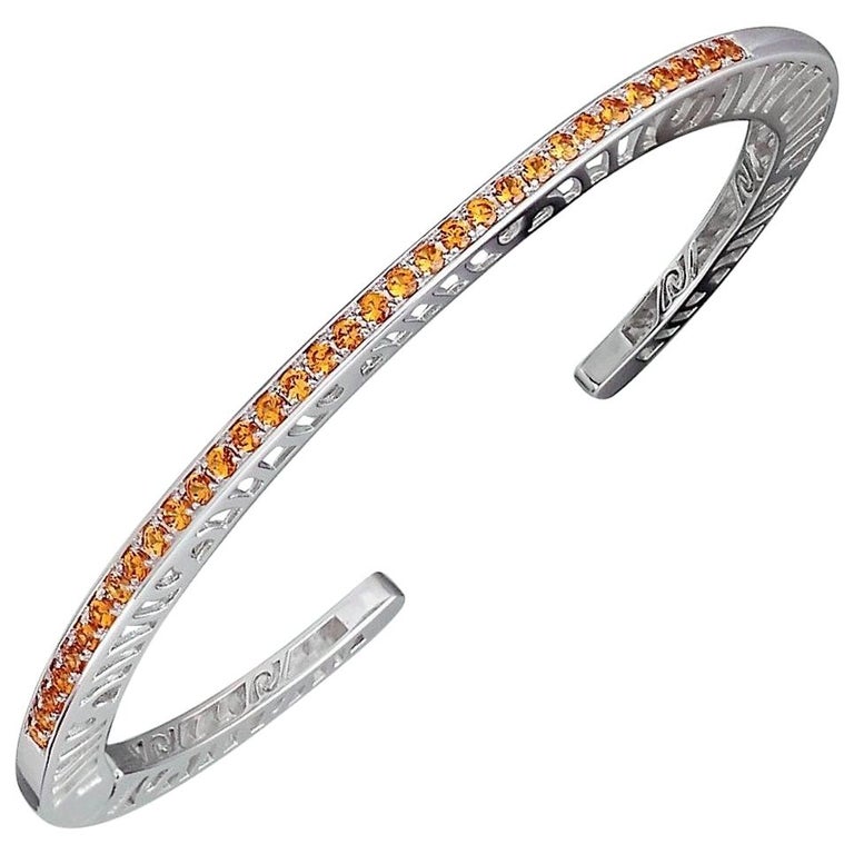 Bracelet Manchette Argent Sterling 925 Topaze Citrine Et Pierre De Lune Bleue - Fait Main Réglable - Inde - Occasion Spéciale