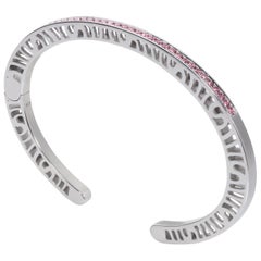 Manchette étroite empilable en argent sterling avec tourmaline et pierres précieuses