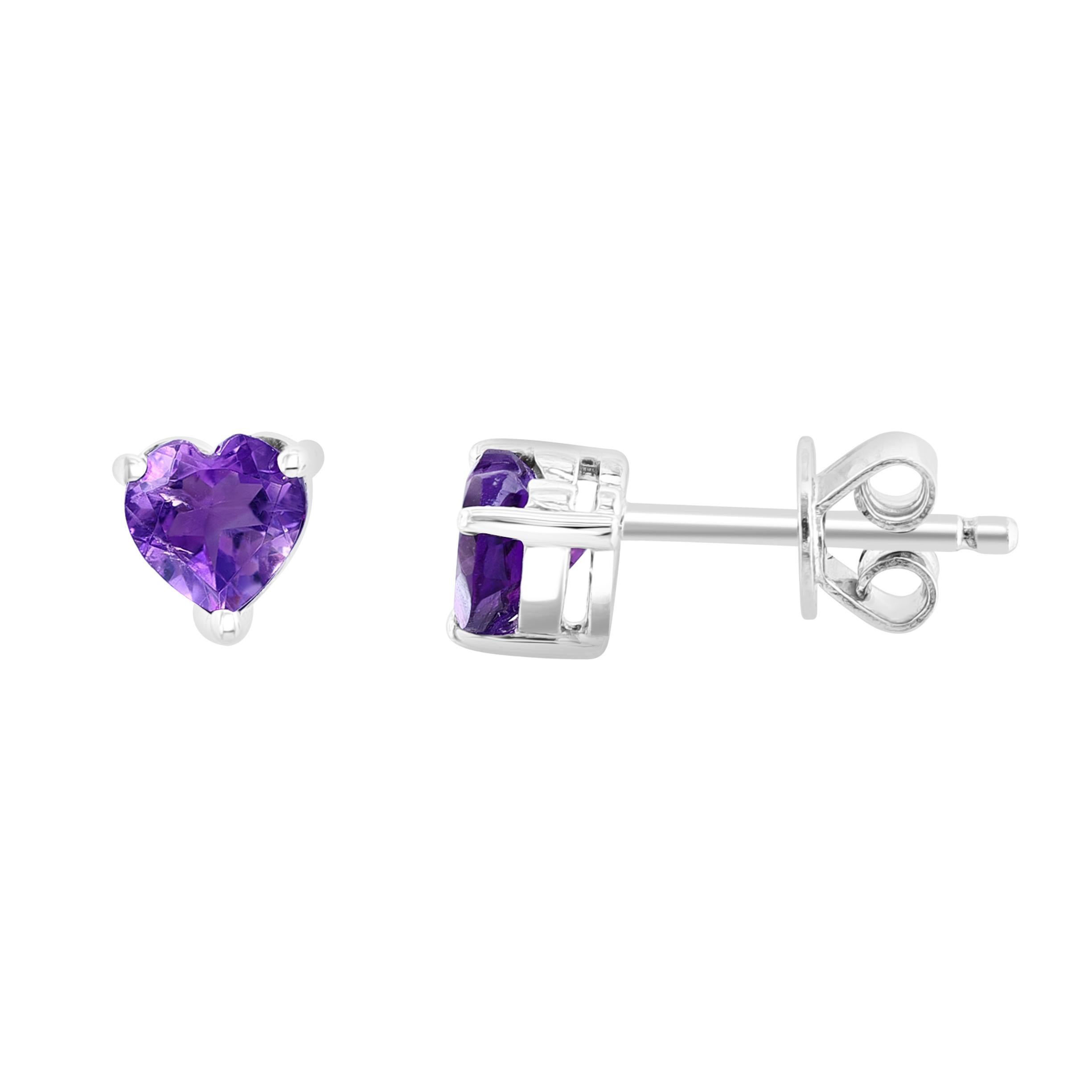 Anello, orecchino e ciondolo in argento sterling e ametista naturale con catena In condizioni Nuovo in vendita a New York, NY