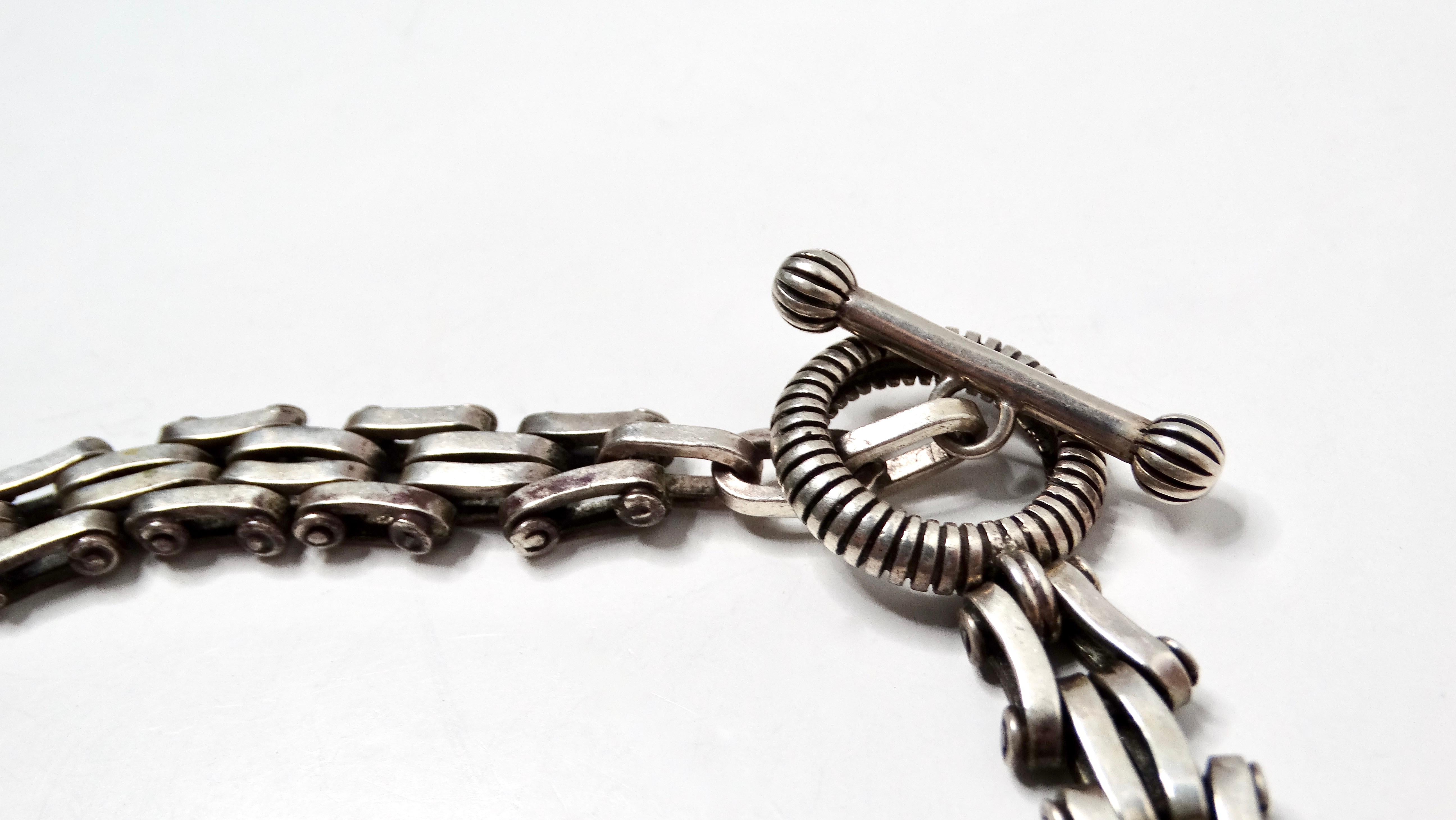 De las mujeres Collar de Eslabones de Plata de Ley con Múltiples Piedras Naturales en venta