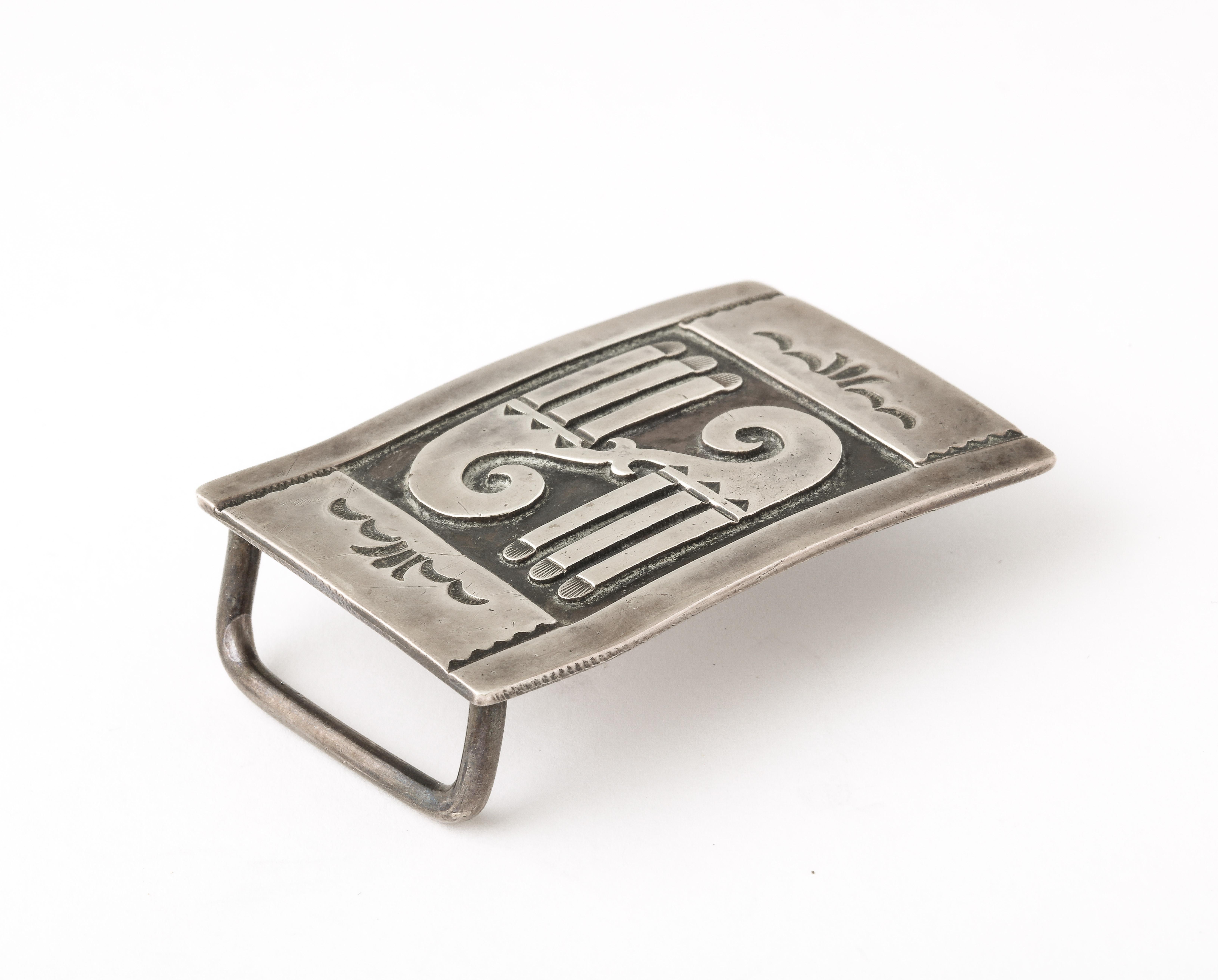 Sterling Silver Navajo Belt Buckle for Man or Woman 1