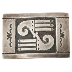 Sterling Silver Navajo Belt Buckle for Man or Woman