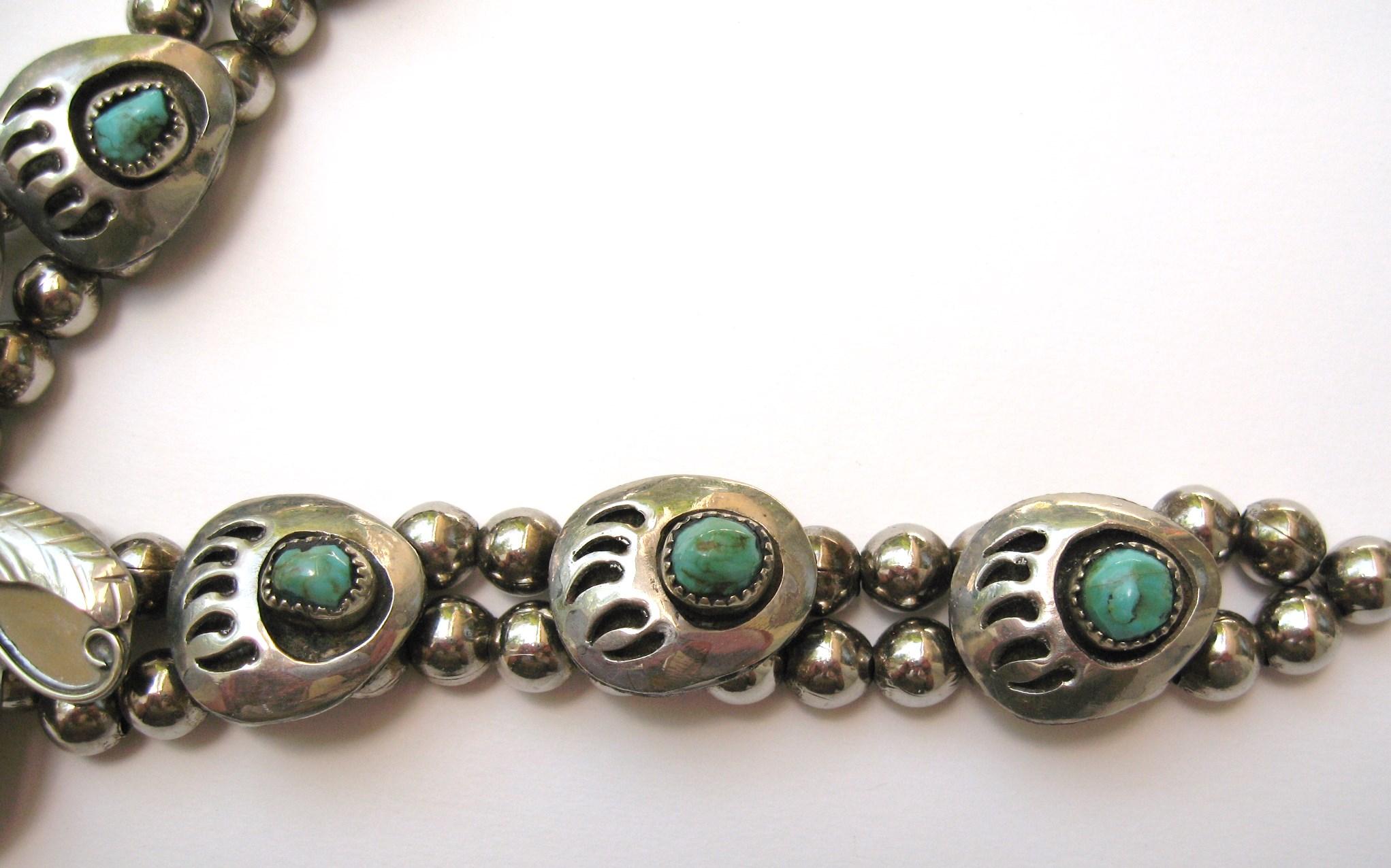 vintage turquoise and silver necklace