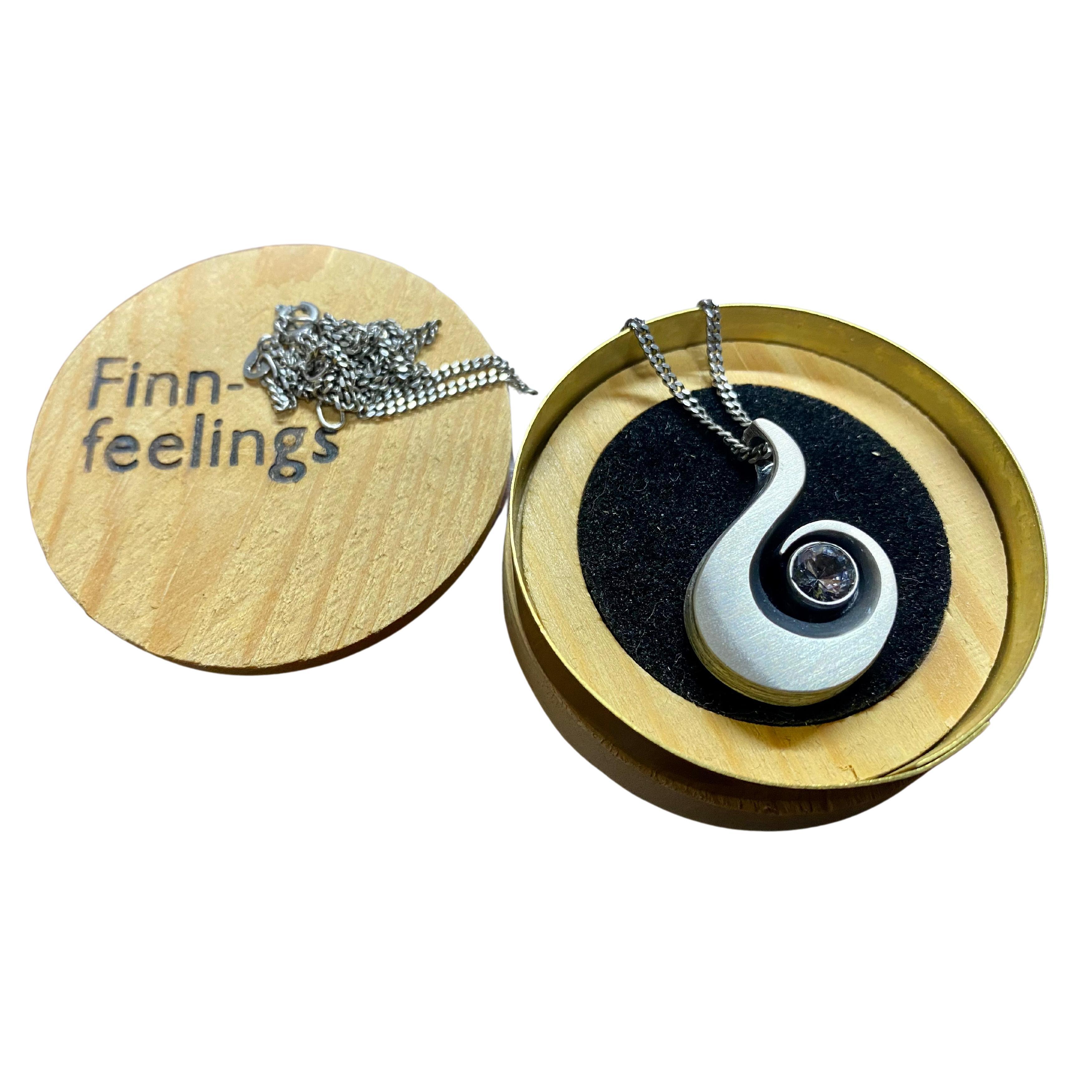 Sterling Silver Necklace by Karl Laine, Finland Finn Feelings For Sale