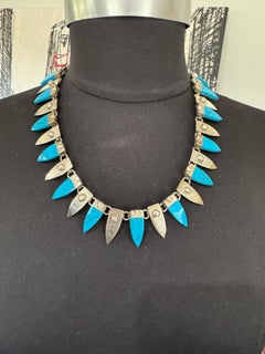 Sterling Silver  Necklace Choker Modernist Mexican Taxco