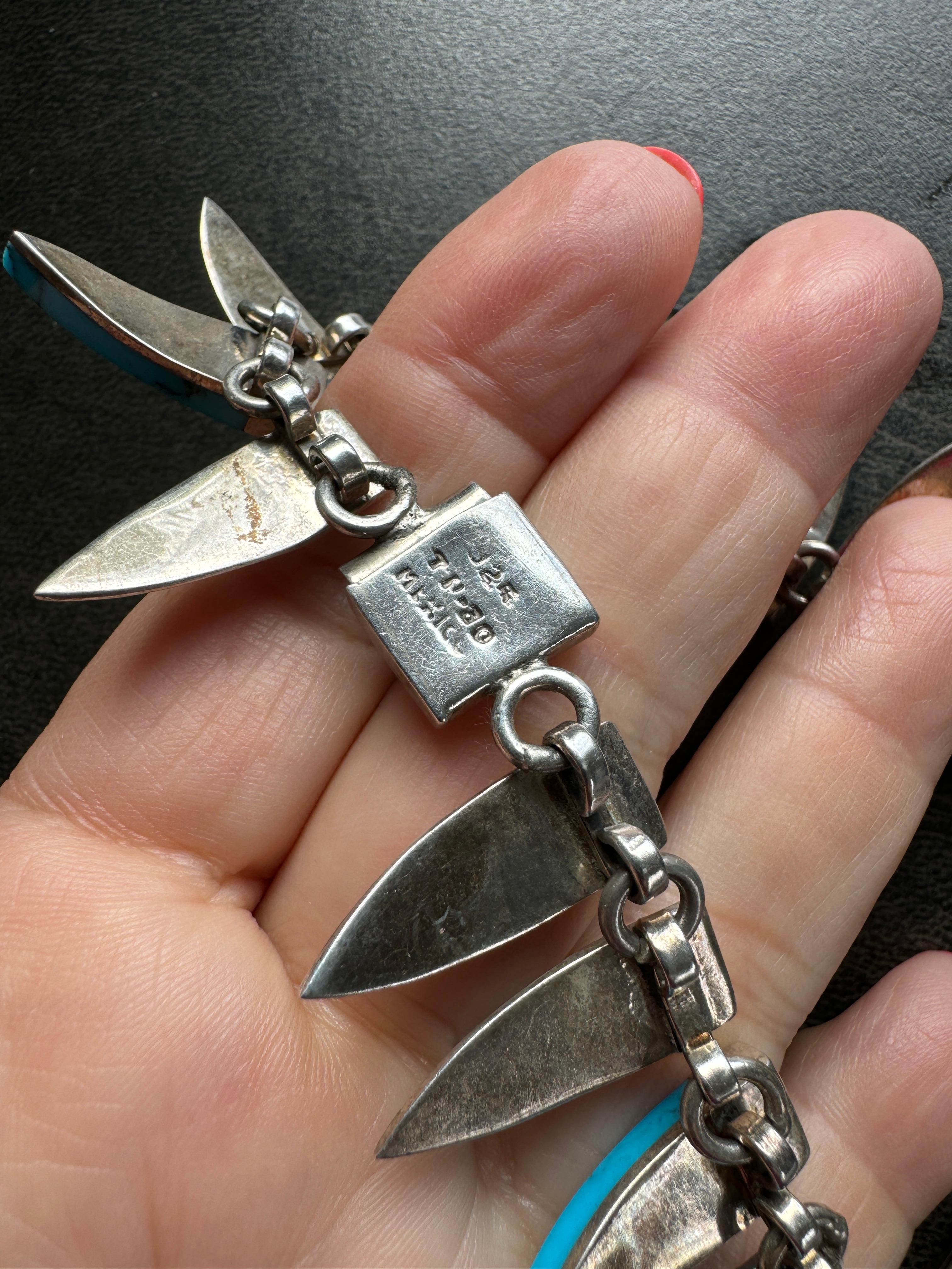 Argento  Collana Choker Modernista Messicana Taxco in vendita 3