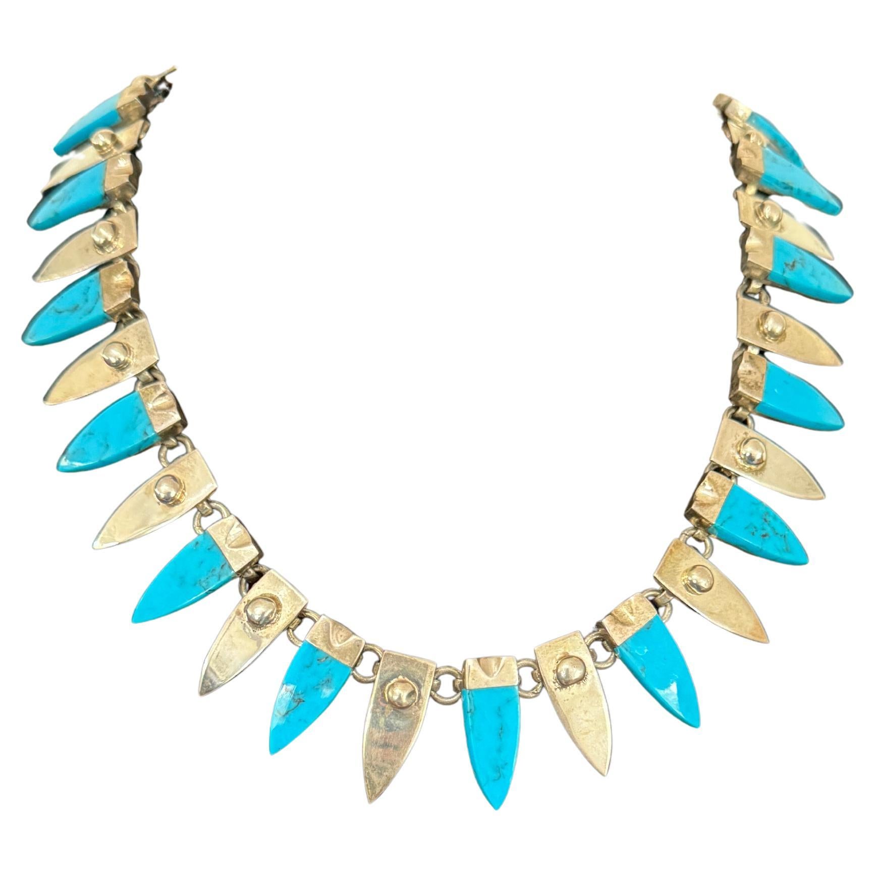 Argenterie sterling  Collier ras du cou Moderniste Mexicain Taxco