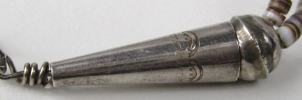 Collana in argento sterling a doppio filo con turchesi e conchiglie Heishi in vendita 2