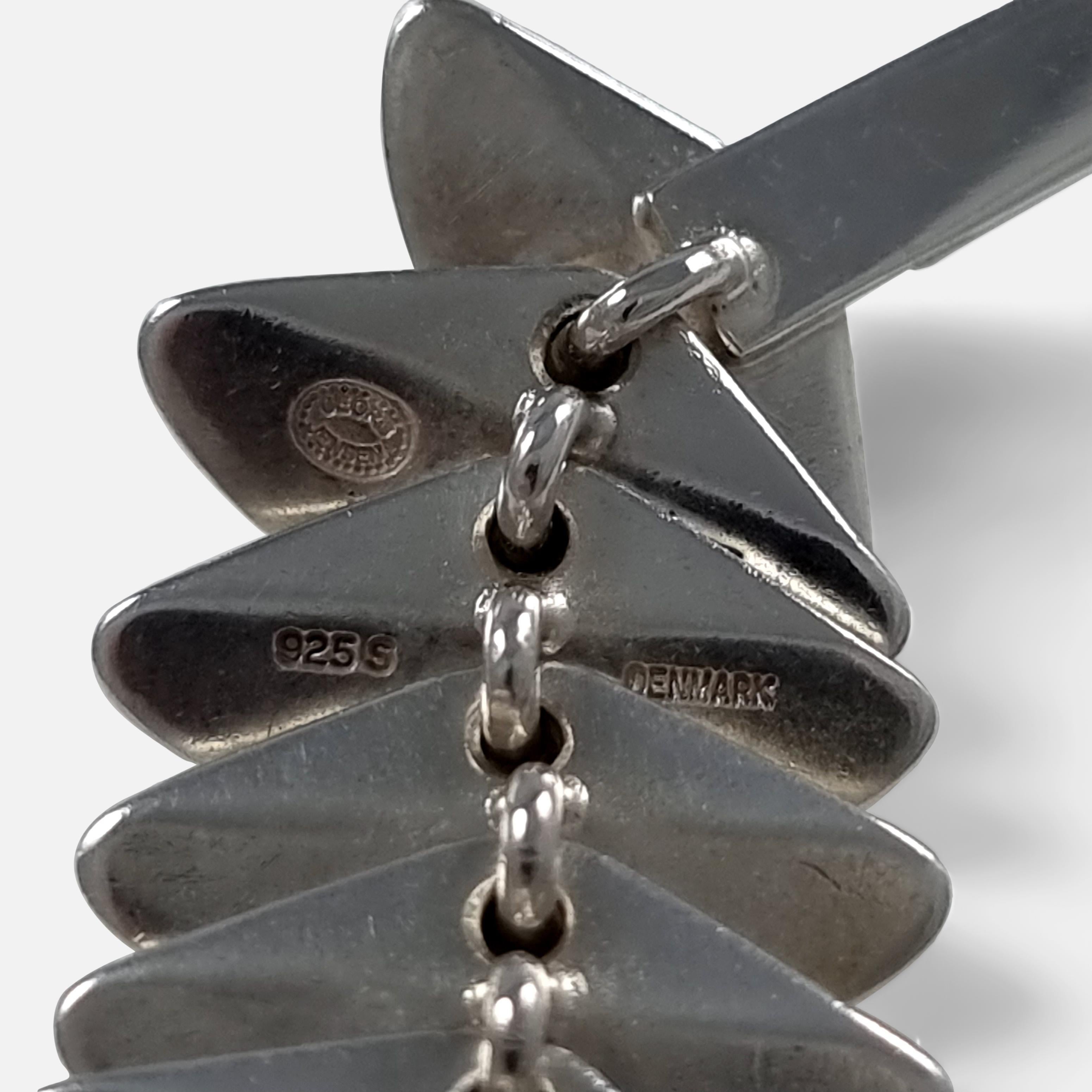 Sterling Silver Necklace, Hans Hansen for Georg Jensen For Sale 1