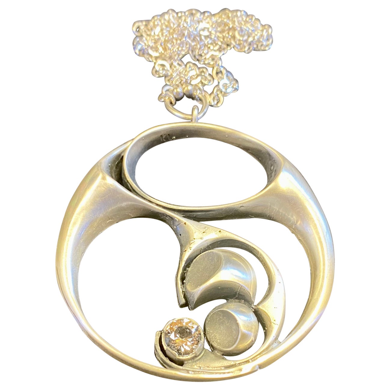 Sten&Laine Turku, collier scandinave en argent sterling avec motif scandinave en vente