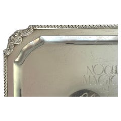 Sterling Silver "Noche Magica con Oleg Cassini" Commemorative Tray