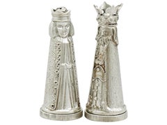 Sterling Silver Novelty Salt and Pepper Shakers