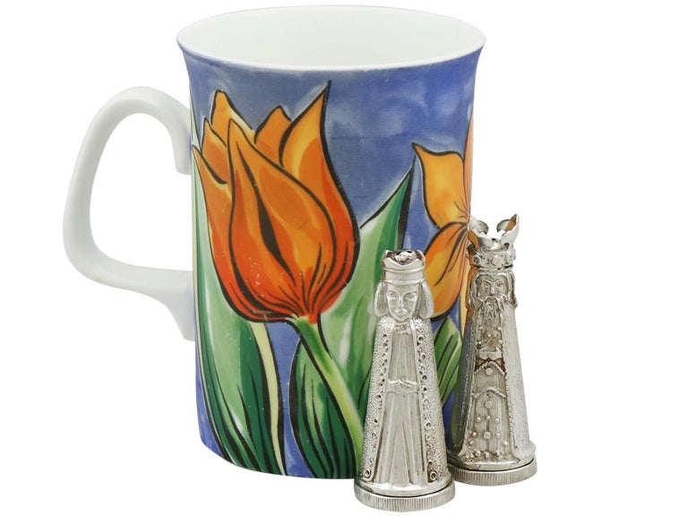 Sterling Silver Novelty Salt and Pepper Shakers at 1stDibs