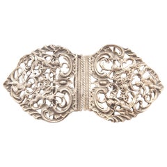 Sterling Silver Nurses Belt Buckle, London Hallmarks