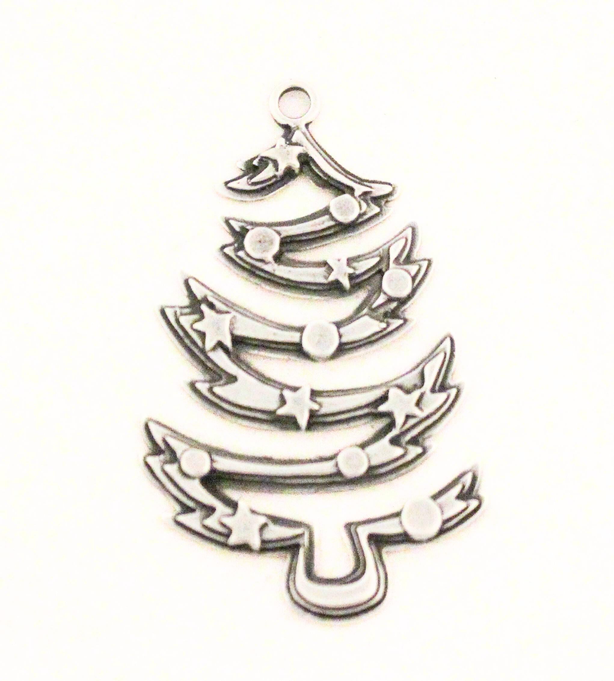 Sterling Silver “O Christmas Tree” Medallion by Lunt (amerikanisch) im Angebot